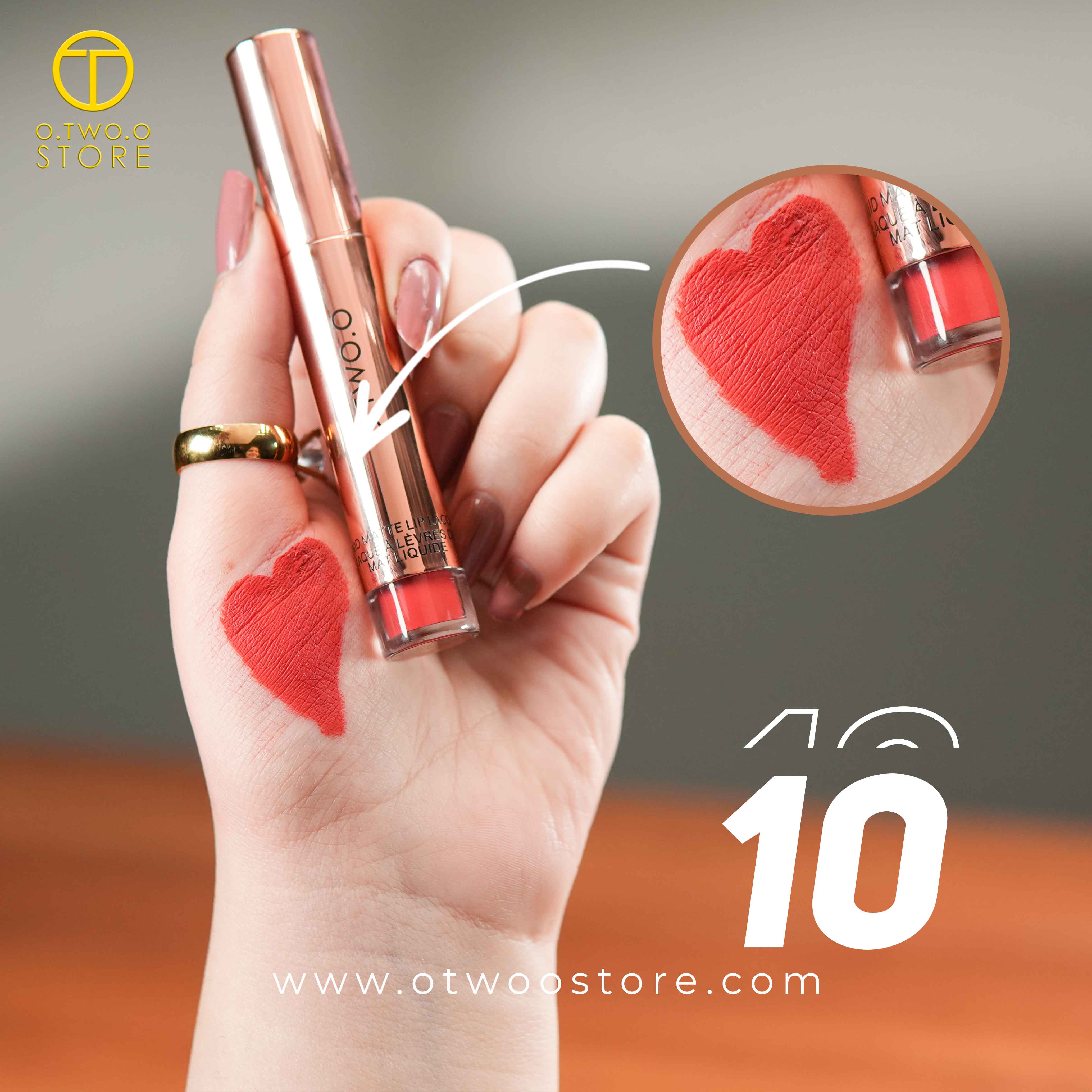 O.TWO.O Velvet Matte Liquid Lipstick Copper Packing