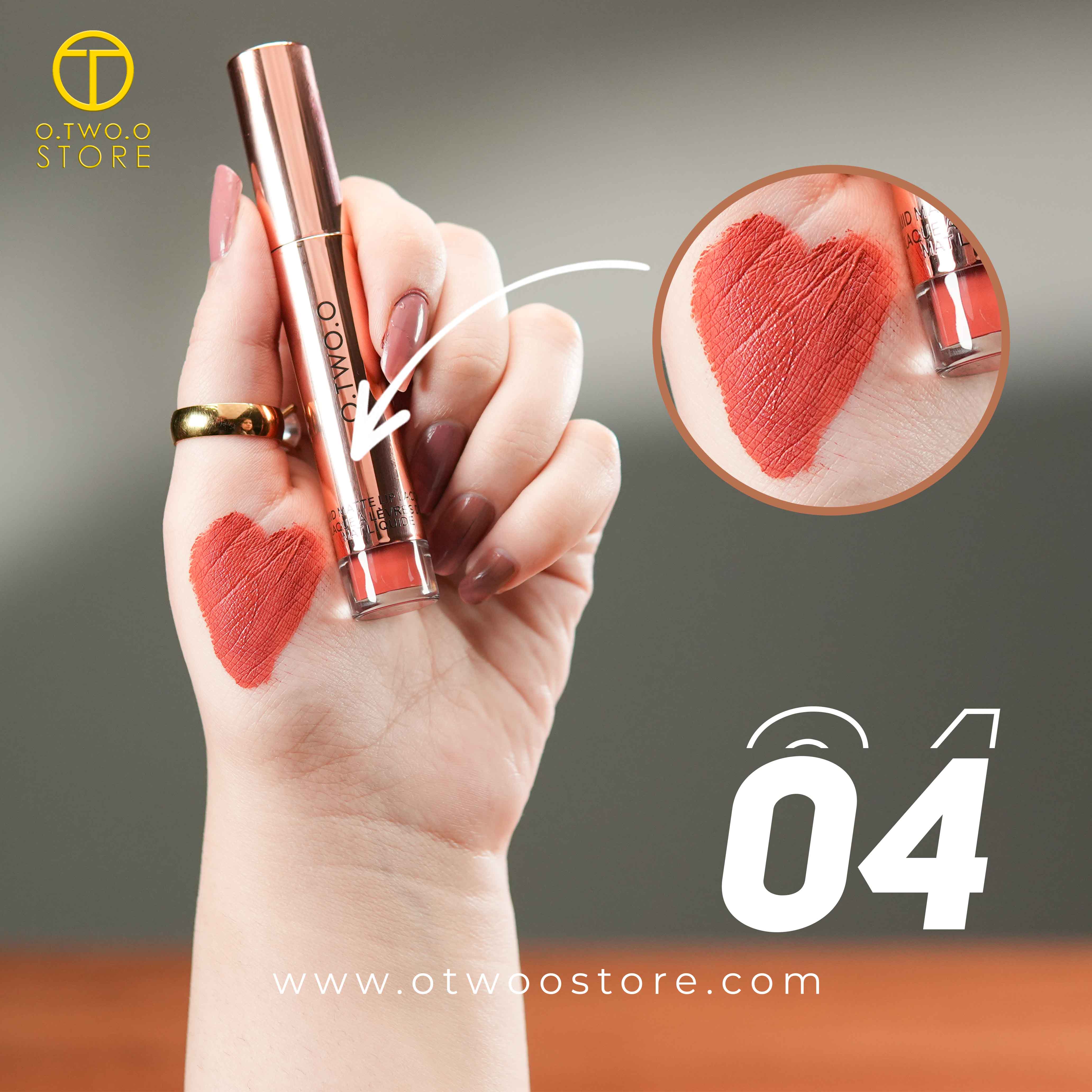 O.TWO.O Velvet Matte Liquid Lipstick Copper Packing