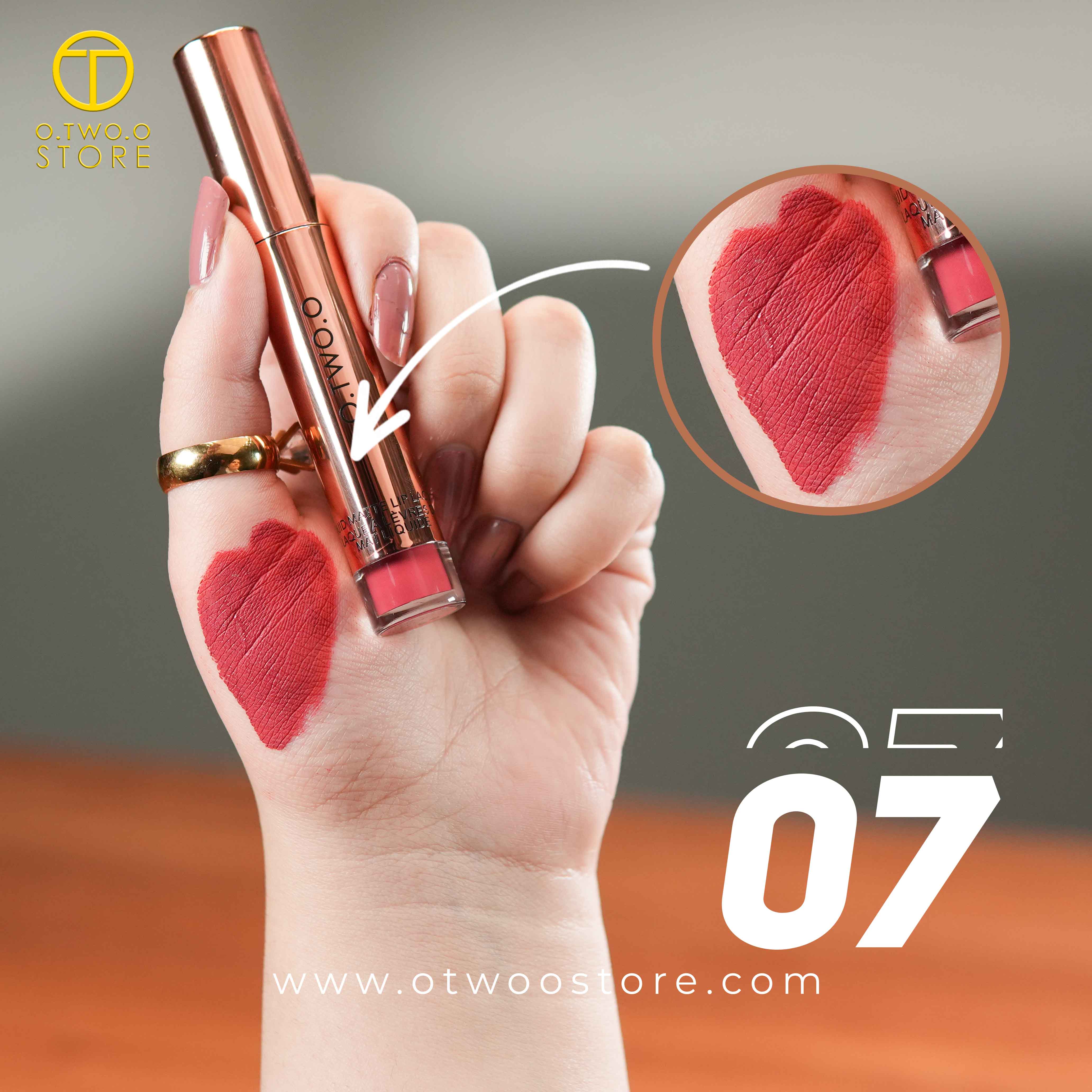 O.TWO.O Velvet Matte Liquid Lipstick Copper Packing