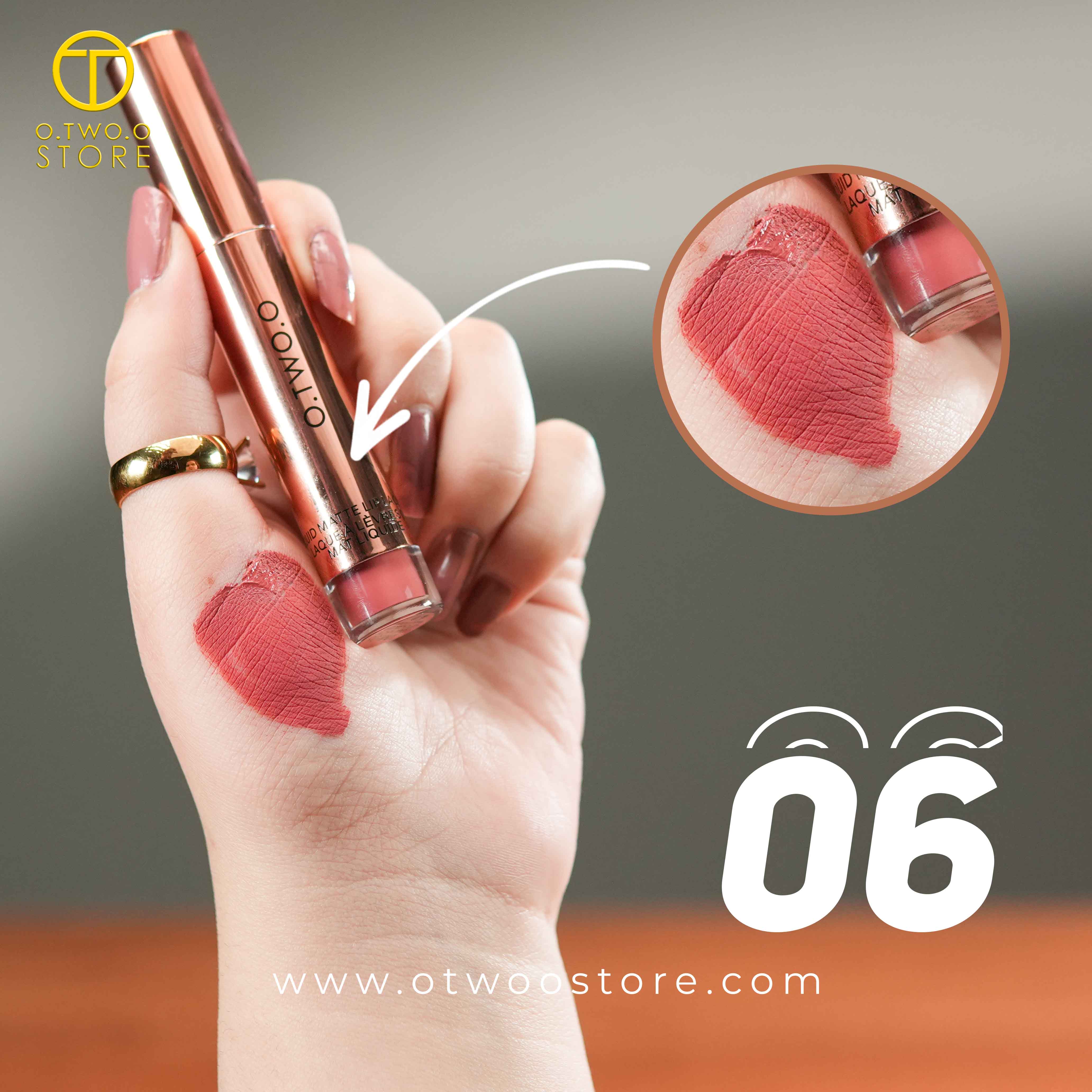 O.TWO.O Velvet Matte Liquid Lipstick Copper Packing