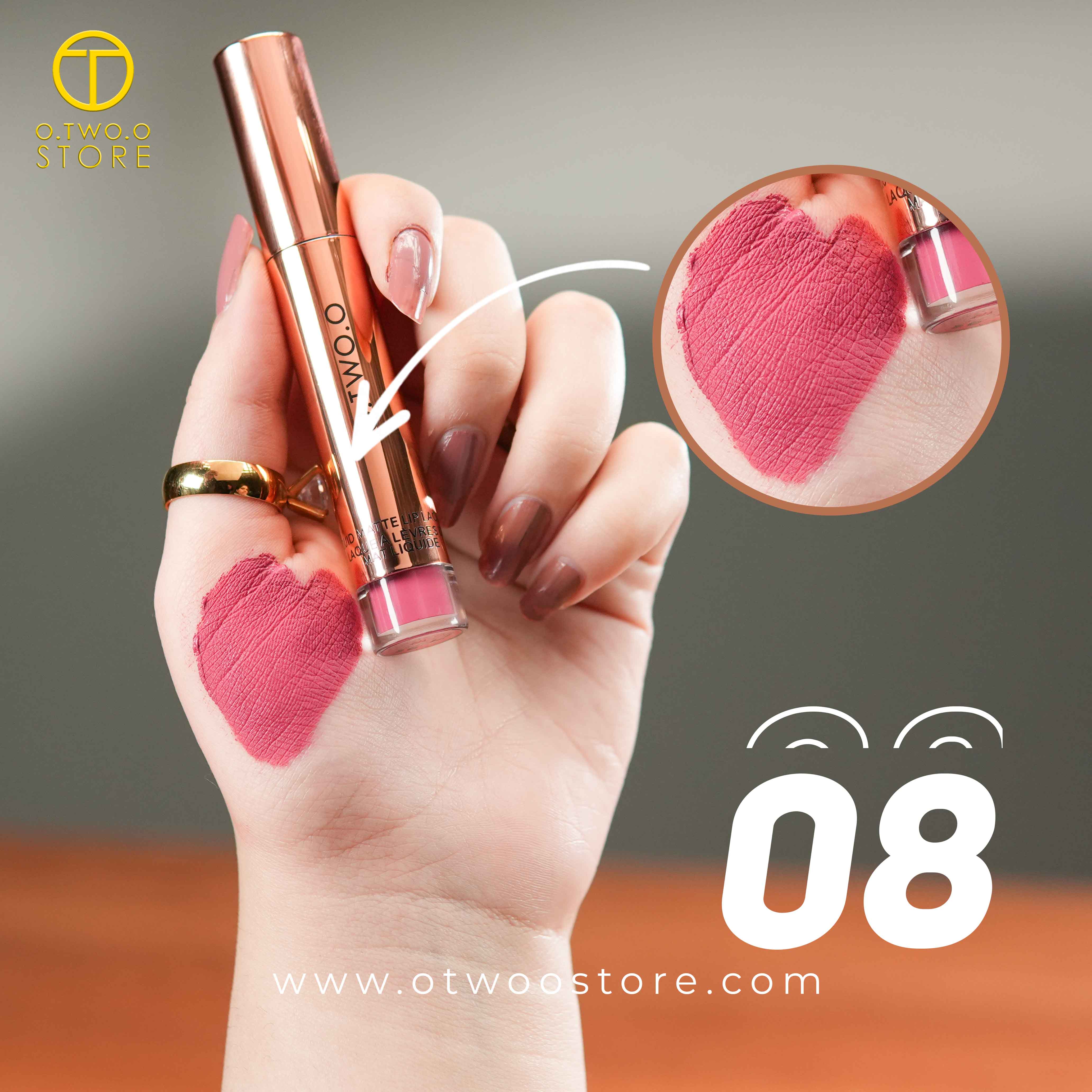 O.TWO.O Velvet Matte Liquid Lipstick Copper Packing