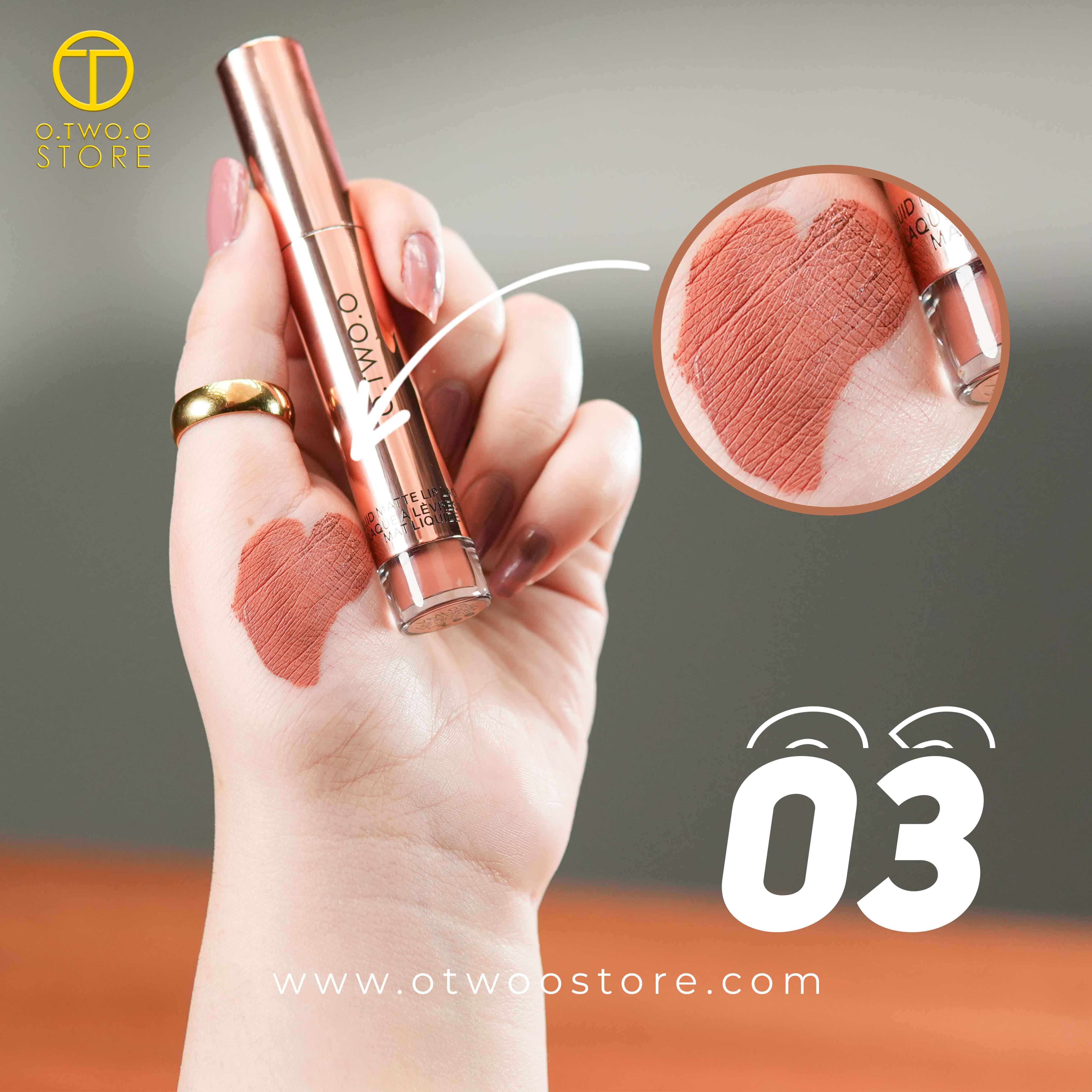 O.TWO.O Velvet Matte Liquid Lipstick Copper Packing