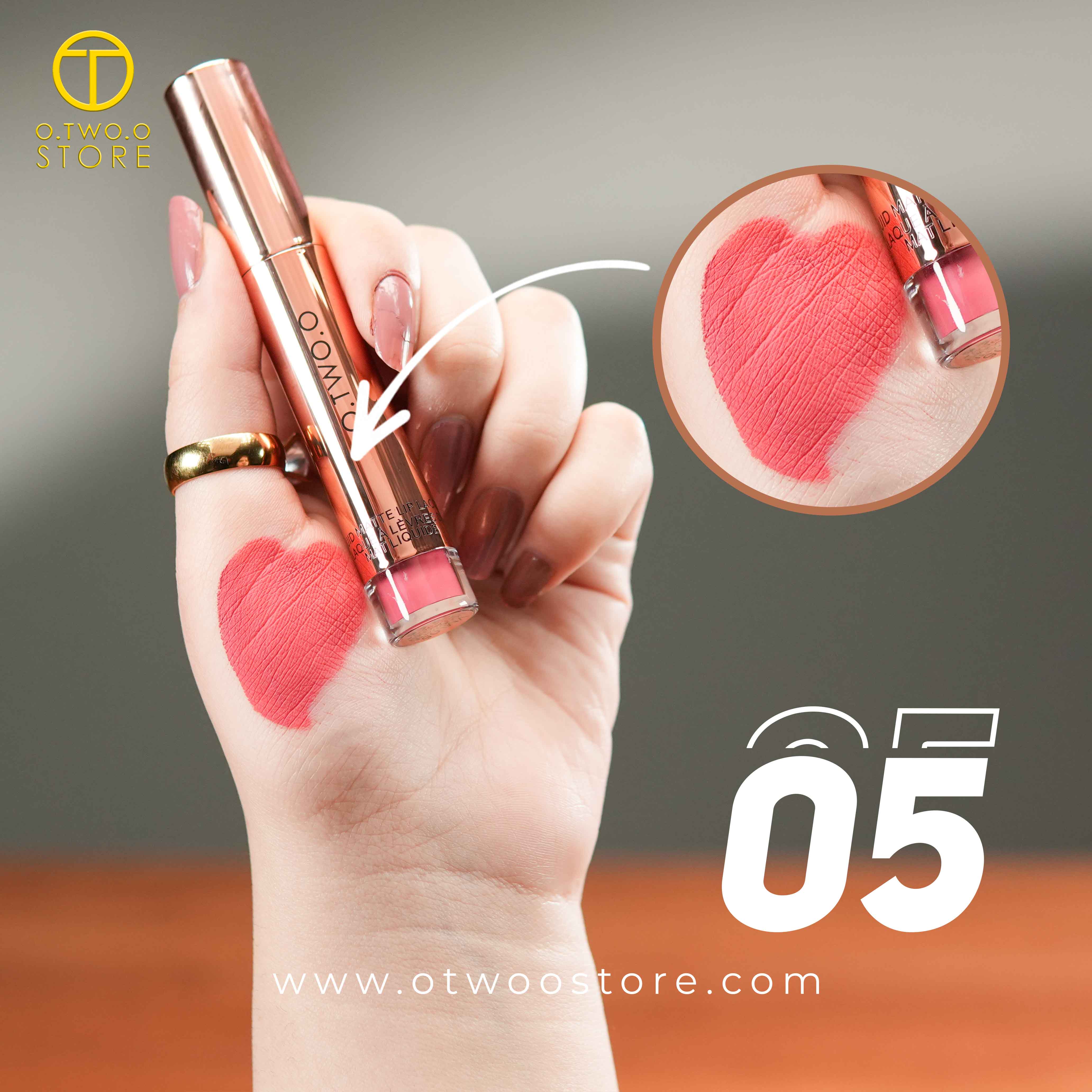 O.TWO.O Velvet Matte Liquid Lipstick Copper Packing